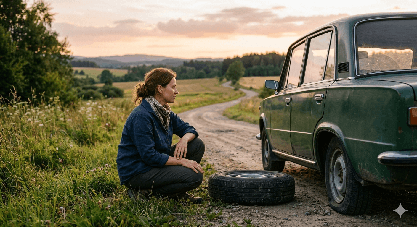Spirituelle Bedeutung platter Reifen 2026