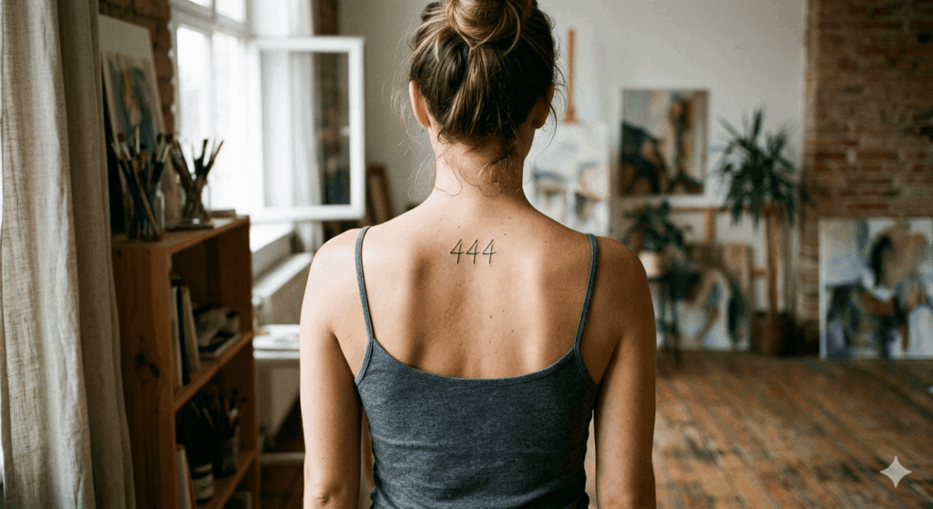 Engelszahl 444 Tattoo Ideen Rücken und Bedeutung 2026